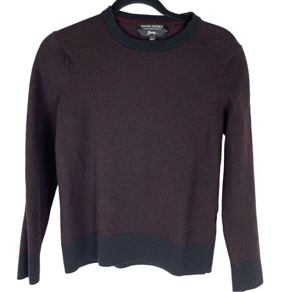 Banana Republic Merino Wool Baruffa Knit Crew Sweater - Boys L - Picture 1 of 6